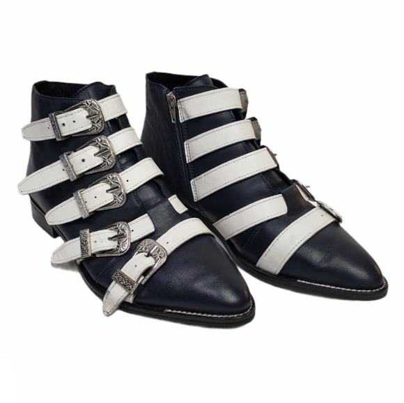 multi buckle ankle boots